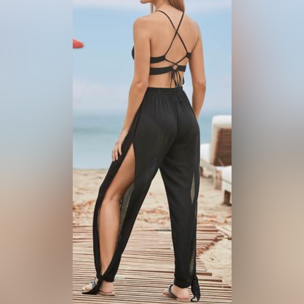 Venus strappy back cover-up jumpsuit. Size XS